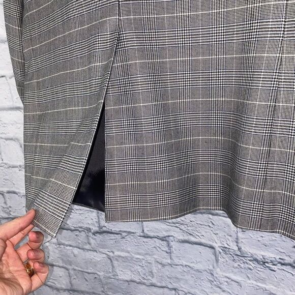 Stafford essentials mens 44R black & white button plaid blazer - Picture 7 of 13